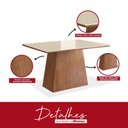 Ver imagem 7 de Conjunto Mesa 120x82cm e 4 Cadeiras Madeira Maciça Marrom/Canela/Off White