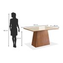 Ver imagem 5 de Conjunto Mesa 120x82cm e 4 Cadeiras Madeira Maciça Marrom/Canela/Off White