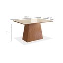Ver imagem 3 de Conjunto Mesa 120x82cm e 4 Cadeiras Madeira Maciça Marrom/Canela/Off White