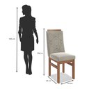 Ver imagem 6 de Conjunto Mesa 120x82cm e 4 Cadeiras Madeira Maciça Marrom/Canela/Off White