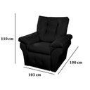 Ver imagem 4 de Cadeira do Papai Reclinável Grande Preto