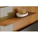 Ver imagem 4 de Painel para Tv Aurora com Bancada Suspensa e Porta Basculante 160,5 Cm Cumaru e Opala Liberty Móveis