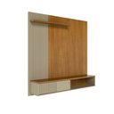 Ver imagem 2 de Painel para Tv Aurora com Bancada Suspensa e Porta Basculante 160,5 Cm Cumaru e Opala Liberty Móveis