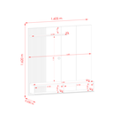 Ver imagem 7 de Painel para Tv Aurora com Bancada Suspensa e Porta Basculante 160,5 Cm Cumaru e Opala Liberty Móveis