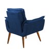Poltrona Decorativa Opala Confortável para Sala Quarto Recepção Suede Luxo Arapongas Decor Azul Mari - 4