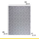 Ver imagem 5 de Tapete Retangular para Sala Antiderrapante Geométrico 250x200 Cm Jacquard Cinza - Clicklar