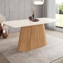 Ver imagem 3 de Mesa de Jantar 6 Lugares 180cm com Vidro Valt Nature/off H02 - Mpozenato