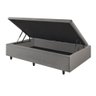 Cama Box Baú Solteiro 88x188x42cm Courino Linho com Pistão a Gás - 3
