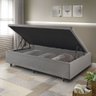 Cama Box Baú Solteiro 88x188x42cm Courino Linho com Pistão a Gás - 1