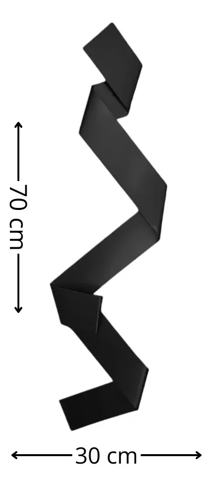 Escultura Parede Decoração Salas Hall Escadas Escritório Exclusivo no Brasil Home Decor Preto - 4