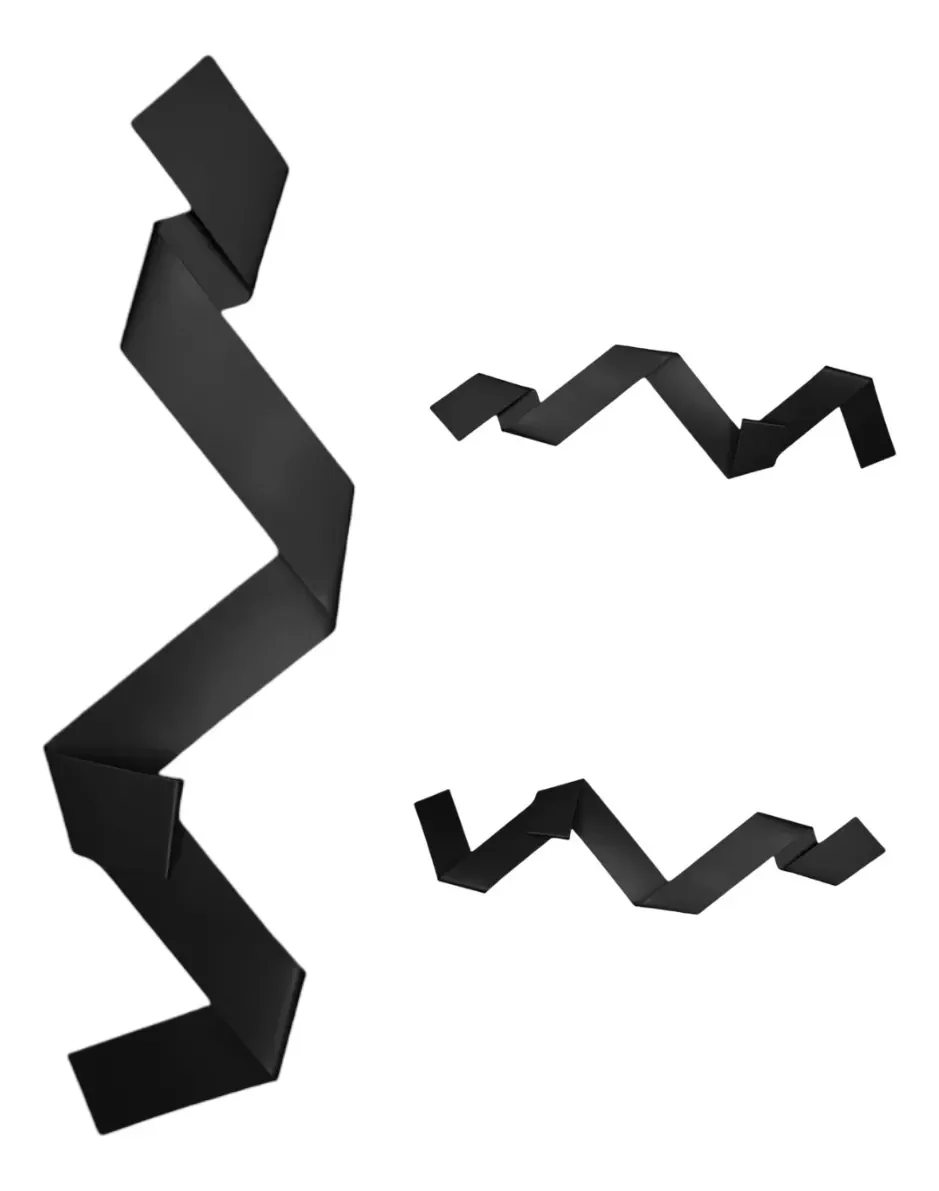 Escultura Parede Decoração Salas Hall Escadas Escritório Exclusivo no Brasil Home Decor Preto - 1