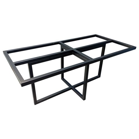 Base de Ferro para Mesa de Jantar - Modelo Industrial - Preto Eletrostático