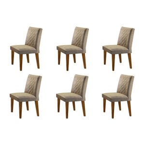 Conjunto 6 Cadeiras Madeira Sofia