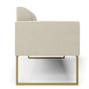 Ver imagem 6 de Sofá 2 Lugares Namoradeira Industrial Dourado Marisa Bouclê Bege D03 - D’Rossi
