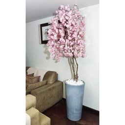 Arvore Artificial Cerejeira Rosa Pendente Tronco Natural - 4