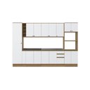 Ver imagem 2 de Cozinha Modulada Celeste Kappesberg 100% Mdf Nogueira/branco 340cm