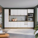 Ver imagem 1 de Cozinha Modulada Celeste Kappesberg 100% Mdf Nogueira/branco 340cm