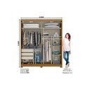Ver mais imagens de Guarda Roupa Casal 2 Portas de Correr e 3 Gavetas C/ Espelho e Pés Verg Branco/rosa - Henn