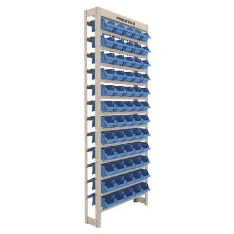 Kit Estante Mais Gaveteiro Numero 3 60 Pecas Azul Presto Org