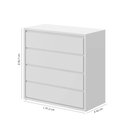 Ver imagem 4 de Cômoda Infantil Sol e Mar com 4 Gavetas - Branco