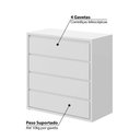Ver imagem 3 de Cômoda Infantil Sol e Mar com 4 Gavetas - Branco