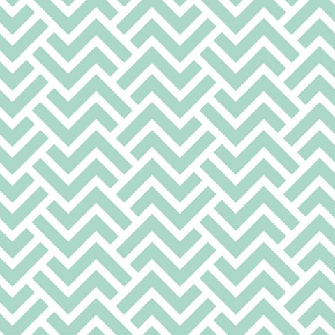 Papel de Parede Geométrico Tetris Verde e Branco - 3,30,5m