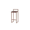 Ver imagem 1 de Banqueta Alta Decorativa Pietra em Suede com Armação Dourada - Cappuccino