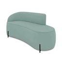 Ver imagem 1 de Sofá 2 Lugares Orgânico 160cm Pé Preto Morgan Cotelê Ext/veludo Menta D03 - D'Rossi