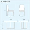 Ver imagem 2 de Conjunto Sala De Jantar 4 Lugares Cadeiras Mel/off-white