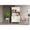Ver imagem 1 de Armario Roma 4 Portas 1 Gaveta MDP 90cm Off White Aramóveis