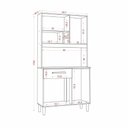 Ver imagem 2 de Armario Roma 4 Portas 1 Gaveta MDP 90cm Off White Aramóveis