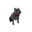 Ver imagem 3 de Pitbull Macho Orelha Cortada com Gravata Miniatura Decoração 3d:cinza
