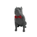 Ver imagem 2 de Pitbull Macho Orelha Cortada com Gravata Miniatura Decoração 3d:cinza