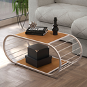 Ver imagem 1 de Mesa de Centro Industrial Kappesberg Crome 90cm Metal e MDP