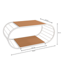Ver imagem 3 de Mesa de Centro Industrial Kappesberg Crome 90cm Metal e MDP