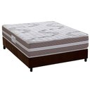 Ver imagem 1 de Cama Box Casal: Colchão Espuma D33 Herval Long Live + Base Crc Suede Brown (138x188)