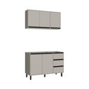 Ver imagem 2 de Kit Armário de Cozinha 2 Peças Balcão Pia 120 cm 2 Portas 3 Gavetas e Aéreo 3 Portas Tóquio