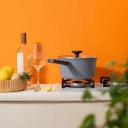 Ver imagem 7 de Jogo Panelas Antiaderente Ultra Ceramic Indução 5 Peças Cor Cinza Mou Trufa - Oikos