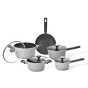 Ver imagem 1 de Jogo Panelas Antiaderente Ultra Ceramic Indução 5 Peças Cor Cinza Mou Trufa - Oikos