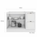 Ver imagem 6 de Cozinha Completa Modulada 10 Peças 17 Portas 2 Gavetas com Torre Quente Unna Yescasa Branco/Espresso
