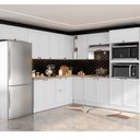 Ver imagem 1 de Cozinha Completa Modulada 10 Peças 17 Portas 2 Gavetas com Torre Quente Unna Yescasa Branco/Espresso