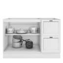 Ver imagem 5 de Cozinha Completa Modulada 10 Peças 17 Portas 2 Gavetas com Torre Quente Unna Yescasa Branco/Espresso