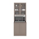 Ver imagem 5 de Cozinha Completa 6 Peças 14 Portas 2 Gavetas com Paneleiro Unna Espresso Móveis