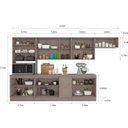 Ver imagem 4 de Cozinha Completa 6 Peças 14 Portas 2 Gavetas com Paneleiro Unna Espresso Móveis
