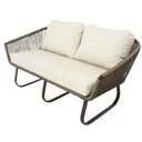 Ver imagem 1 de Sófa Namoradeira Milão em Alumínio e Corda Sintética para Área, Piscina, Jardim e Decoração Trama Or