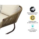 Ver imagem 6 de Sófa Namoradeira Milão em Alumínio e Corda Sintética para Área, Piscina, Jardim e Decoração Trama Or