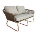 Ver imagem 2 de Sófa Namoradeira Milão em Alumínio e Corda Sintética para Área, Piscina, Jardim e Decoração Trama Or