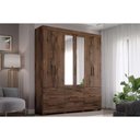 Ver mais imagens de Guarda Roupa Casal 6 Portas e 5 Gavetas C/ Espelho Porto Cinamomo/off White - Panan