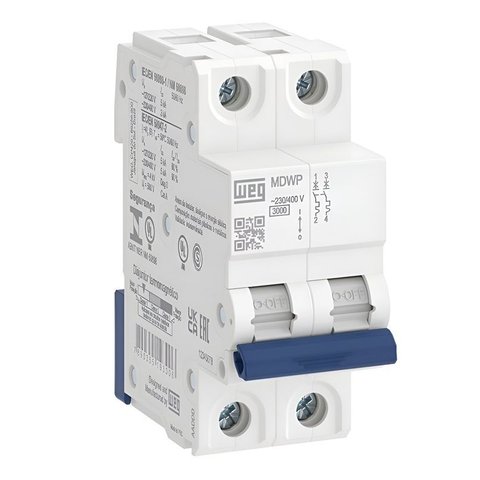 Disjuntor Termomagnético Mdwp C 2 X 63a Weg