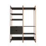 Dois Modulo para Closet Industrial Ferro Cobre Tampo Preto - 2